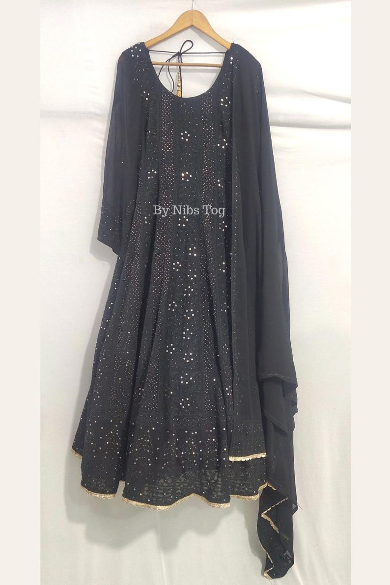 Customizable Handmade Chikankari Anarkali Suit for Women : Indian Wedding Dress image 8
