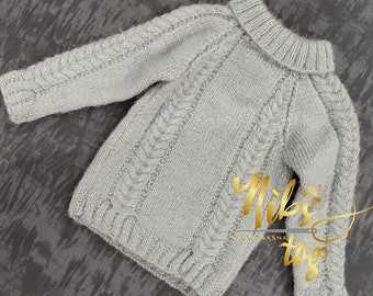 Handmade Kid Knit Sweater | Baby Knitted Pullover | Toddler Jumper | Turtle Neck Cardigan for Kids | Toddler Gift | Christmas Gift ideas