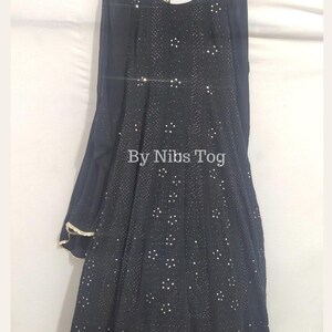 Customizable Handmade Chikankari Anarkali Suit for Women : Indian Wedding Dress image 9