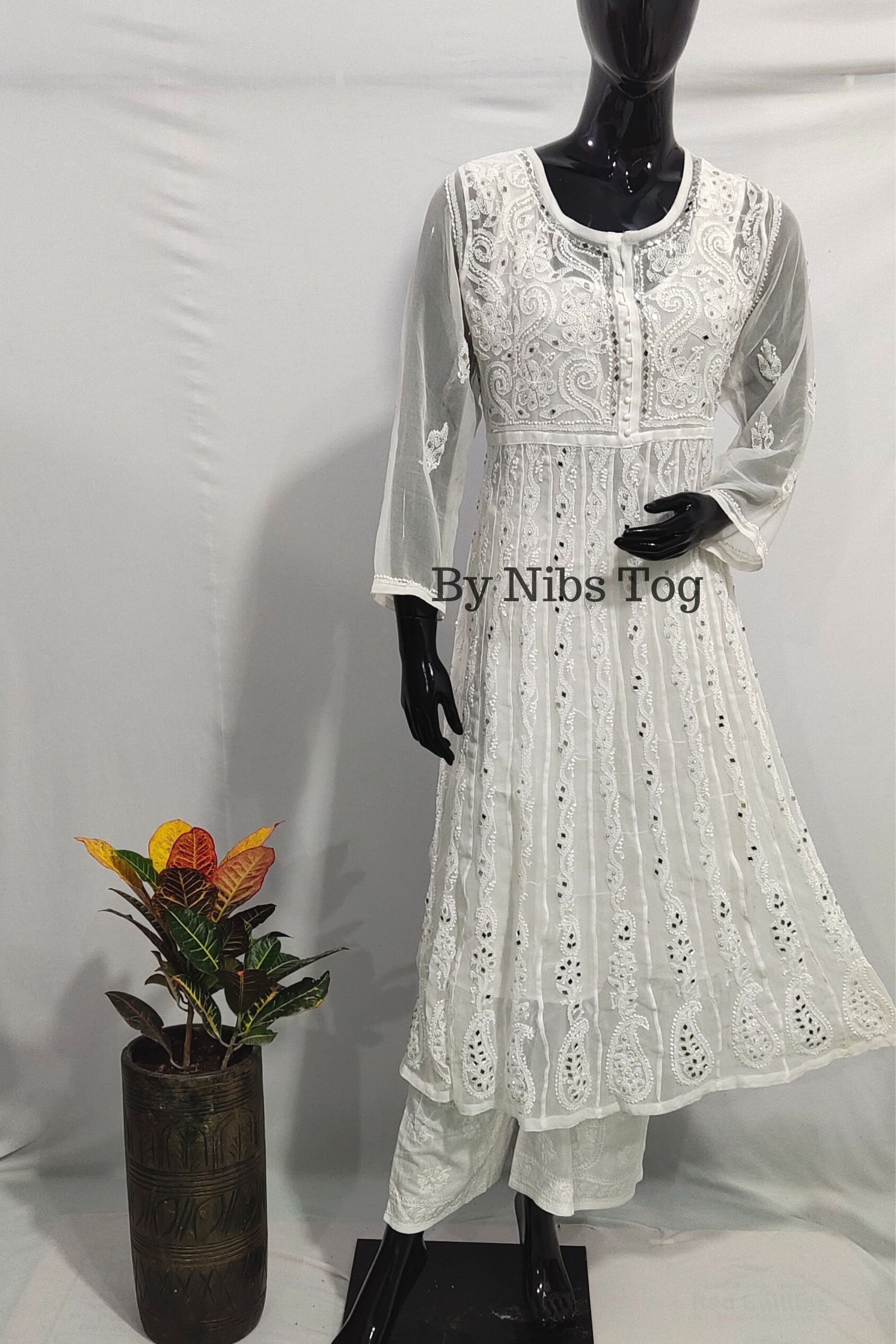 Fashion Chikan Art Women Chikan Embroidery Anarkali Kurta - Buy Fashion  Chikan Art Women Chikan Embroidery Anarkali Kurta Online at Best Prices in  India | Flipkart.com