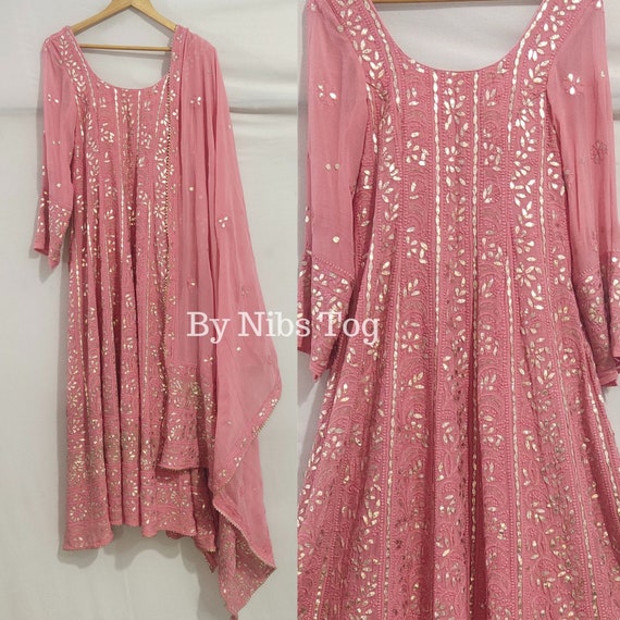 Party Wear Georgette Chikankari designer suit at Rs.17000/Piece in lucknow  offer by Unique Chikan