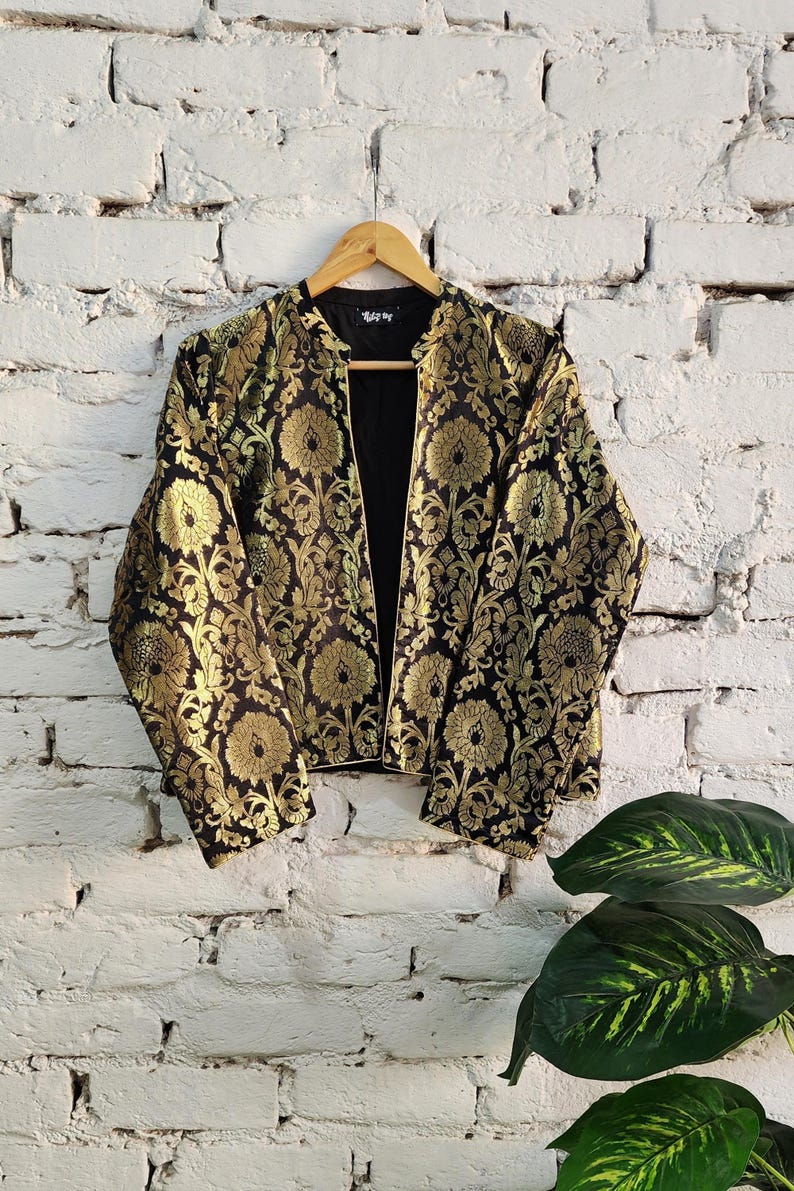 Indo Western Banarasi Designer jacket for Women