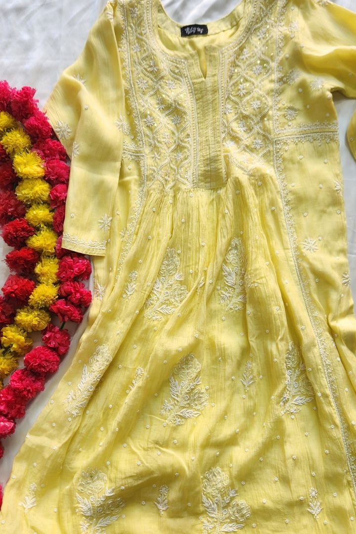 Mulmul Organza Printed Jhanak Yellow Dupatta main image 0