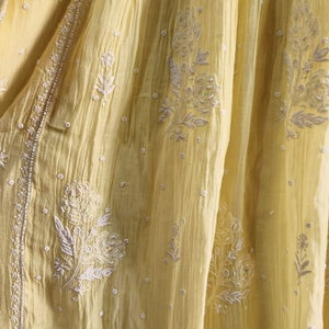 Mulmul Organza Niral Yellow Dupatta main image 0