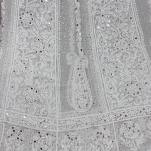 Customizable Handmade Chikankari Anarkali Suit for Women : Indian Wedding Dress image 7
