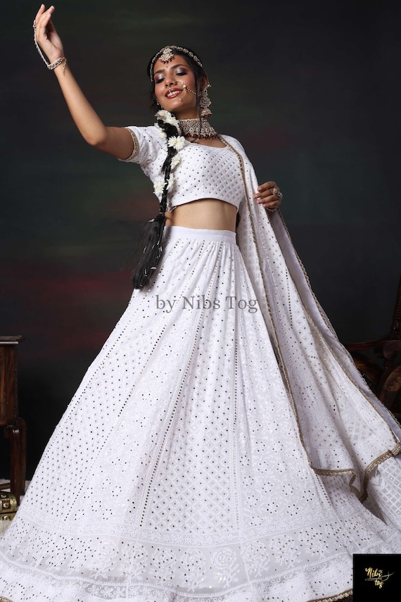 Chikankari lehenga choli discount