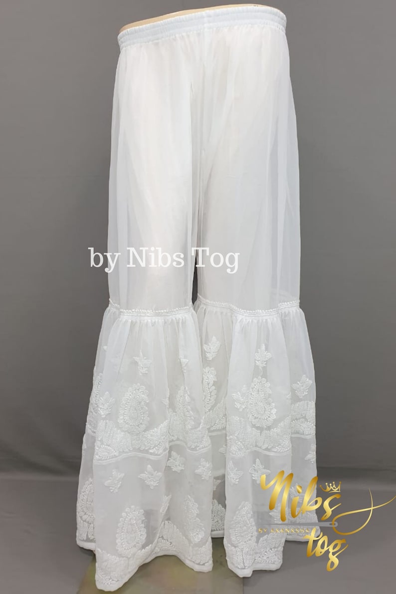 Nibs Tog Lucknowi Chikankari Kurta for Women With Stretch Pant | Etsy