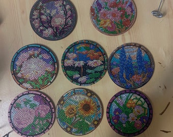 Floral coaster set