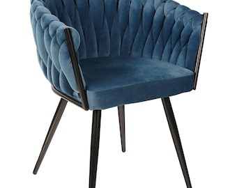 FIBI chair in glamour style. Blue and black