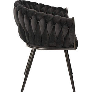 FIBI chair in glamorous style. Black and black image 1