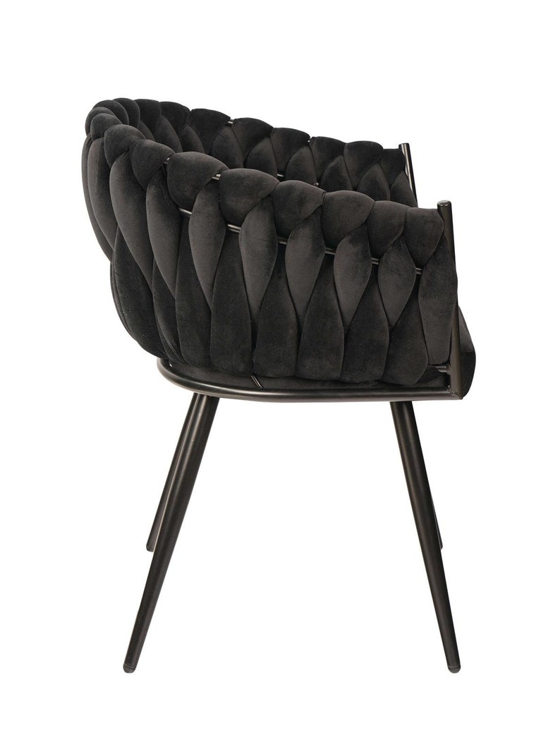 FIBI chair in glamorous style. Black and black image 1
