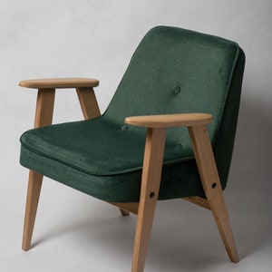 Original Polish mid-century armchair model 366, designed by J. Chierowski, Poland, 1960. Personalization.