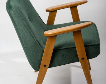 Original Polish mid-century armchair model 366, designed by J. Chierowski, Poland, 1960. Personalization.