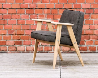 Original Polish mid-century armchair model 366, designed by J. Chierowski, Poland, 1960. Personalization.