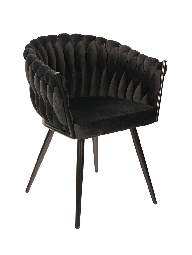 FIBI chair in glamorous style. Black and black image 2