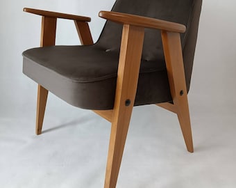 Original Polish mid-century armchair model 366, designed by J. Chierowski, Poland, 1960. Personalization.