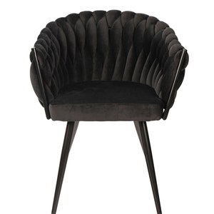 FIBI chair in glamorous style. Black and black image 3