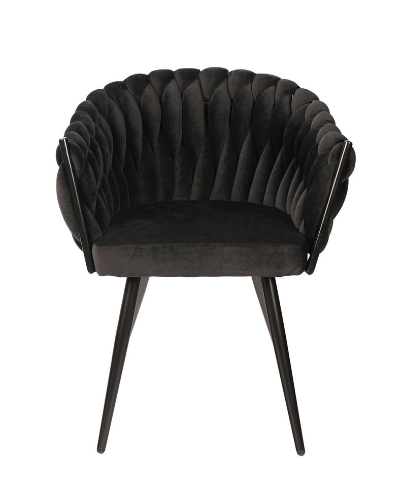 FIBI chair in glamorous style. Black and black image 3