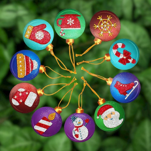 Christmas Tree Ornaments Diamond Painting Kit with Free Shipping – 5D Diamond  Paintings