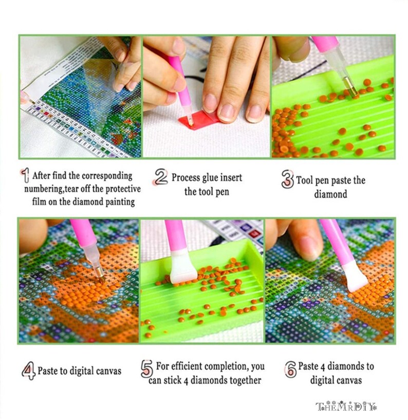 Tools Included Funny Dogs Painting Wall Art Diamond Embroidery \u2013 Relieve Pressure Crafts 5D Beginner Diamond Painting Full Drill Kit