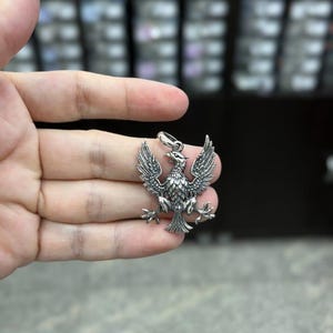 925 Sterling Silver Phoenix Pendant,Mythical Bird of Rebirth and Power, Detailed Handmade Statement Jewelry, Silver Pendant, Phoenix Jewelry