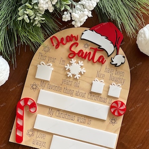 Dear Santa Board, Dear Santa Letter, Letter to Santa Sign, Dry Erase Board