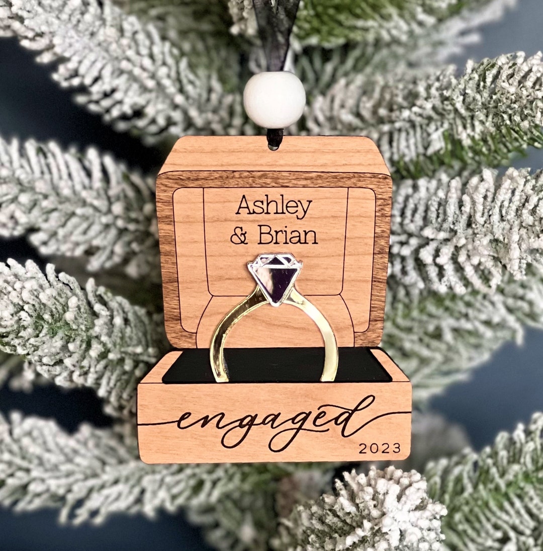 Engagement Ornament Diamond Ring Christmas Ornament - Etsy