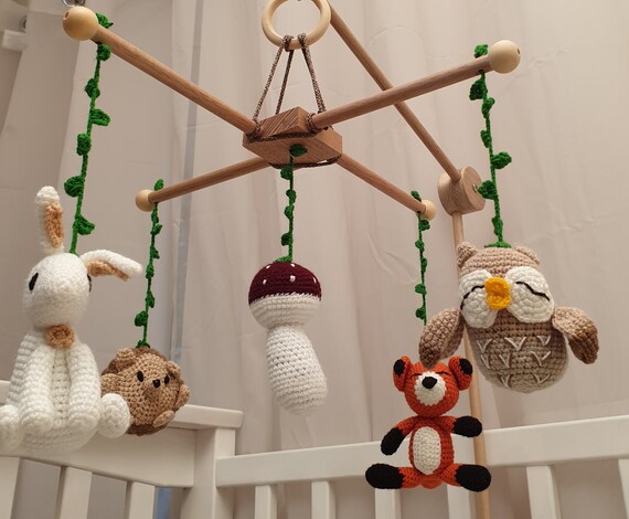 Baby Mobile Woodland Creatures Etsy