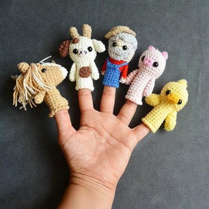 Funny finger Puppets - Old Macdonald (5 figures)