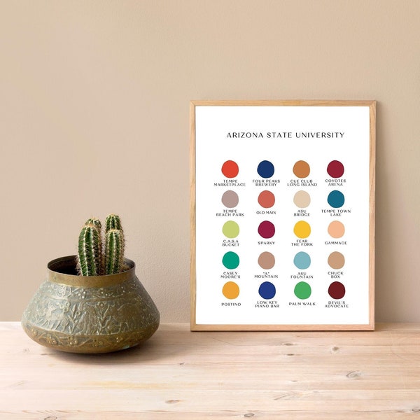 Arizona State University Color Palette Print