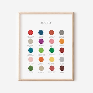 Impresión de la paleta de colores de Seattle