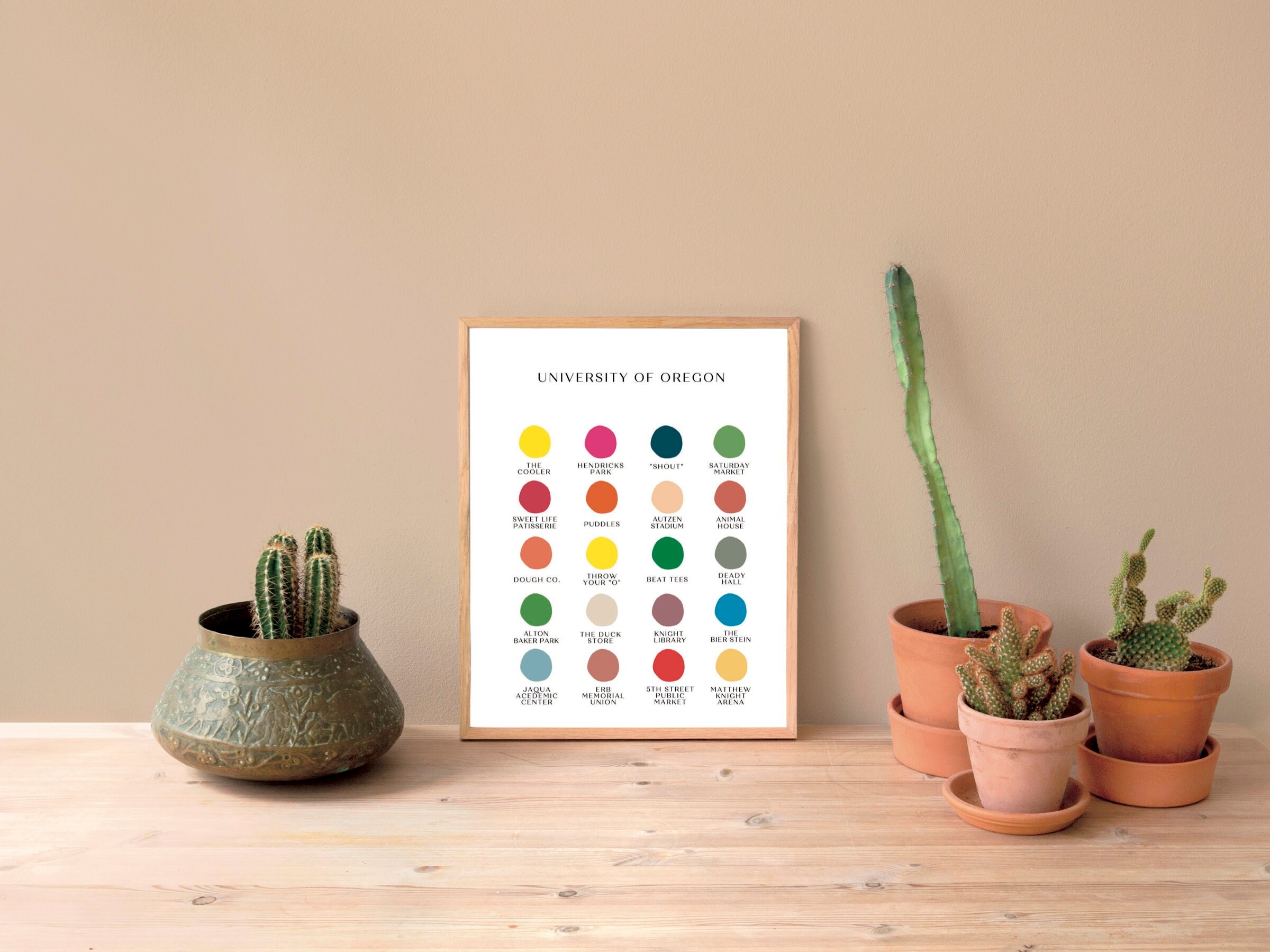University of Oregon Color Palette Print - Etsy