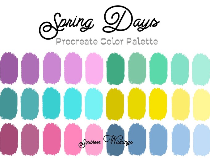 Easter Procreate Color Palette Bundle | Color Palette for Procreate ...