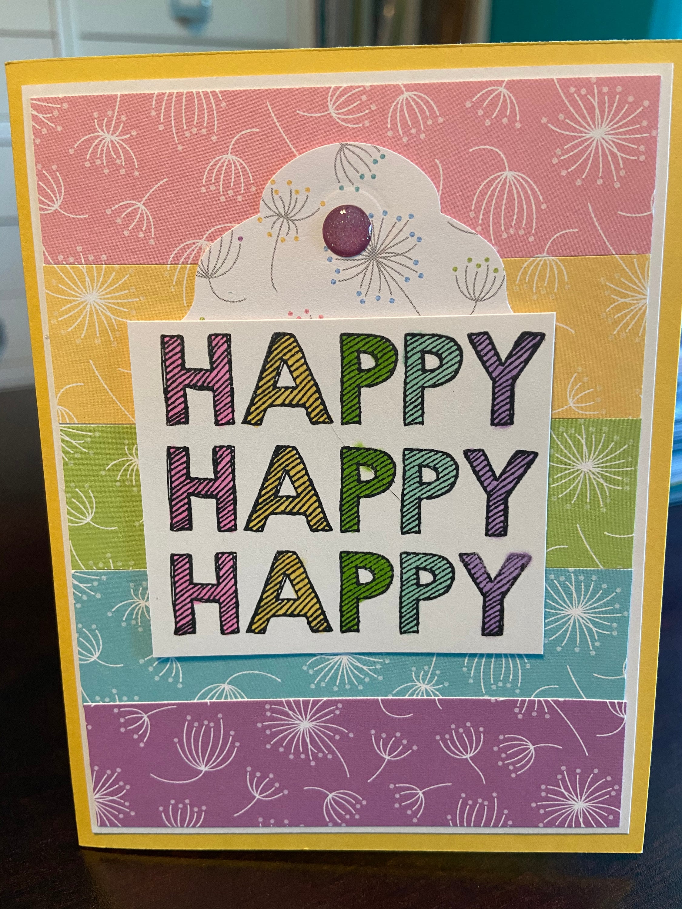 Handmade Rainbow Happy Birthday Card - Etsy