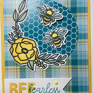 Handmade Bee Fearless Card