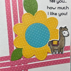Handmade Llama Card