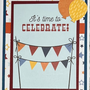 DIY Birthday Boy Handmade Card kit 6 cards variety of sentiment cards