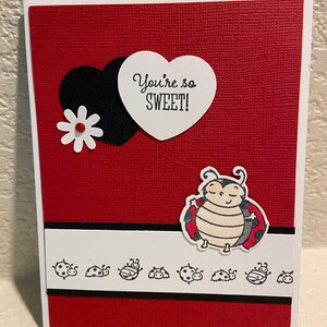 Handmade You’re So Sweet Ladybug Card