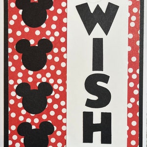 Handmade Disney Wish birthday card with Mickey ears
