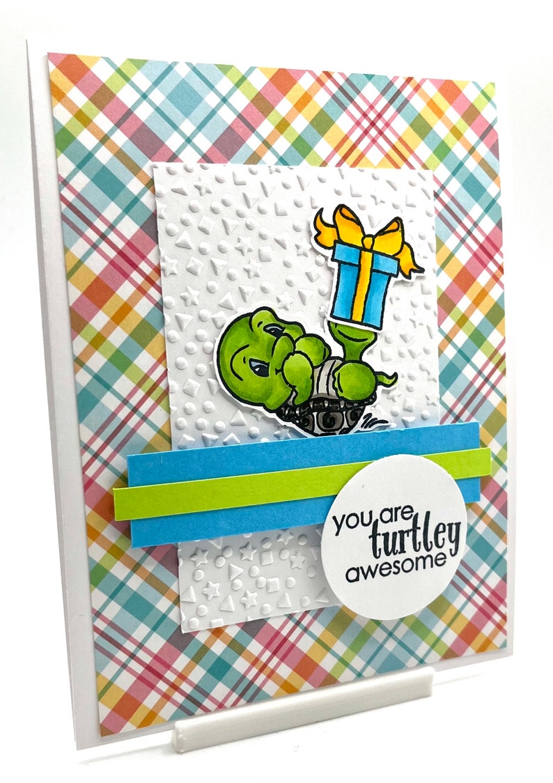 Handmade You Are Turtley Awesome Birthday Card With Turtle and Present ...