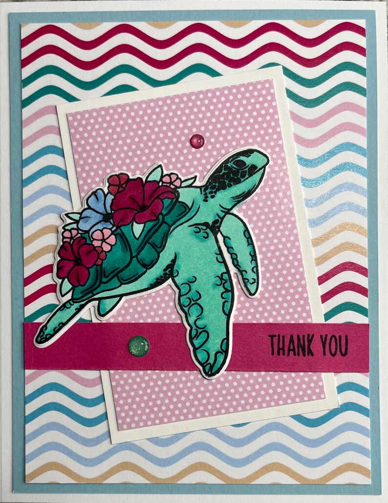 Sea Turtle Thank You Cards - 24 Count Blank Note Cards With Envelopes
