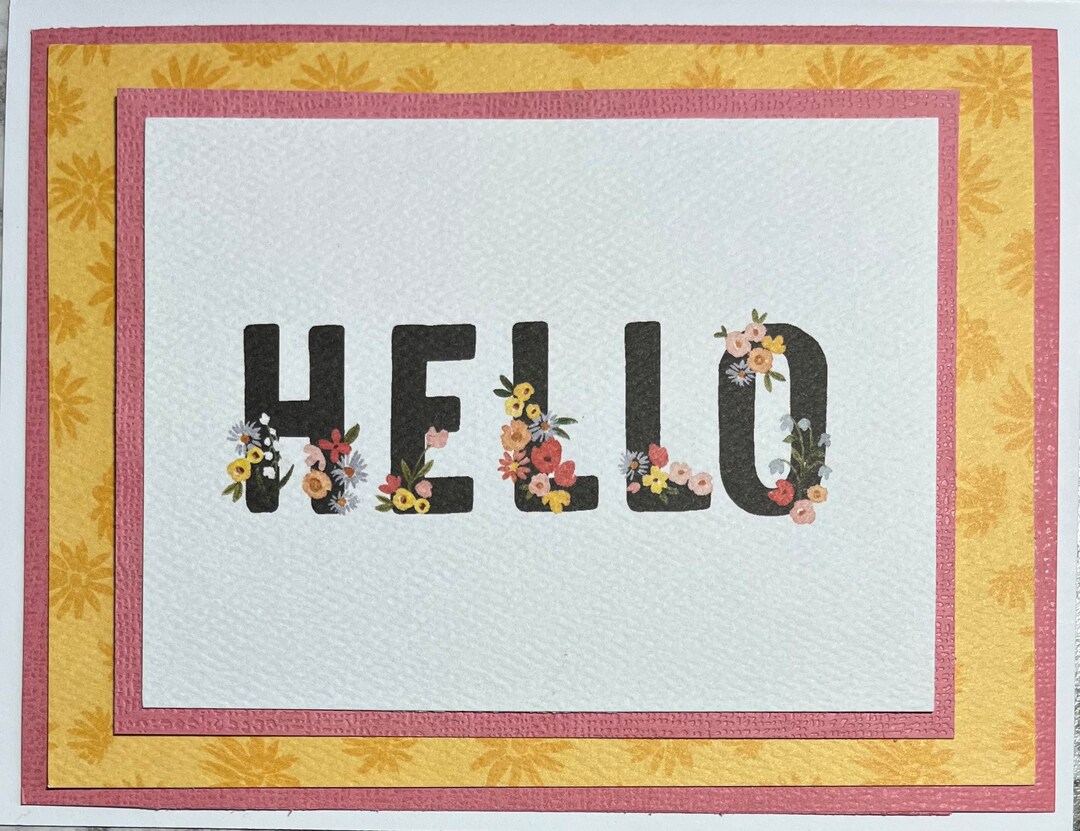 DIY Card Kit Handmade Cards 5 Variety of Cards Thank You, Hello, Bloom ...