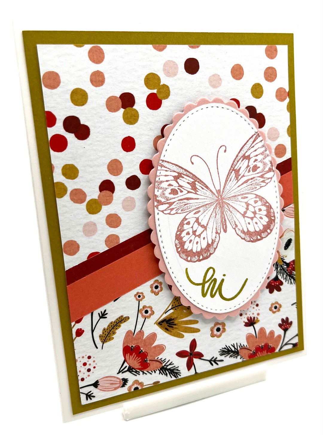 DIY Hi Butterfly Card Kit Handmade Cards 6 Cards Flowers - Etsy