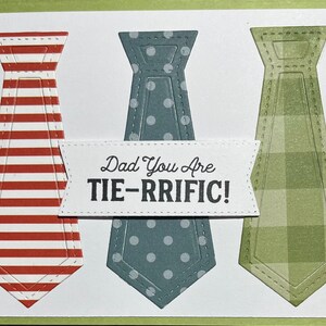 DIY Dad card with Tie Card Kit Handmade Cards 4 cards Dad You Are Tie-rrific! Fathered Day or Birthday