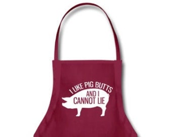 Mi piacciono i sederi di maiale e non posso mentire Divertente grembiule regolabile per barbecue