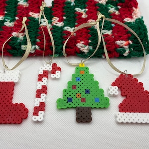 Christmas, Santa Claus, Snowman, Christmas Tree-perler Beads Art, 3D Perler  Beads Figure, Christmas Tree Ornament 
