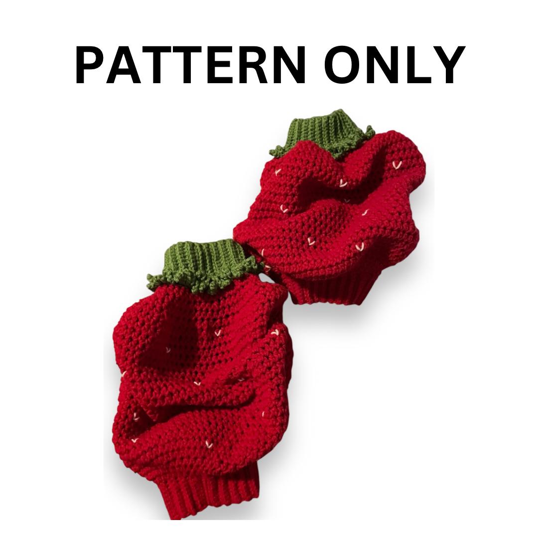 35 Crochet Leg Warmers Patterns for Retro, Cozy, and Statement Style 13 Crochet Baggy Strawberry Leg Warmers