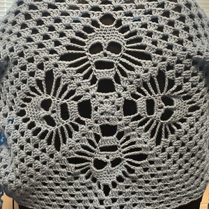 Skulls Cardigan - S/M - Light Blue