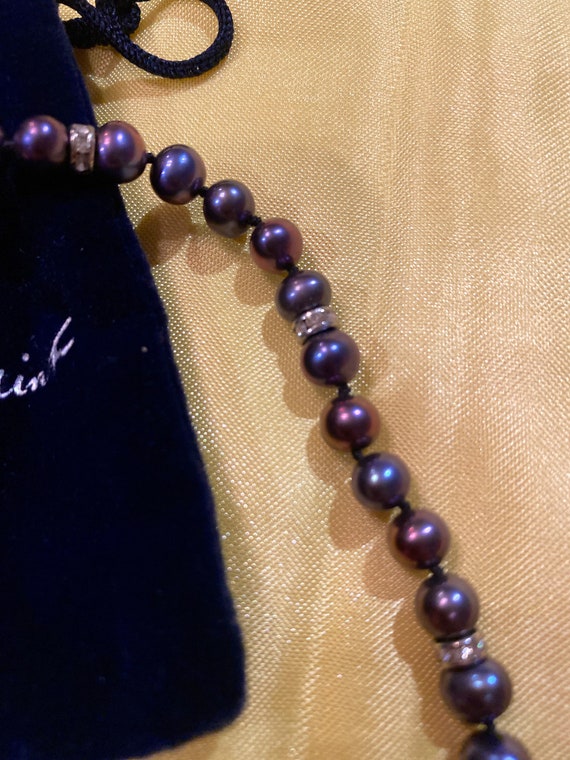 Danbury Mint Black Pearl Necklace - Etsy