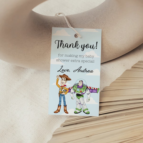 Toy Story Baby Shower Thank you Tag Template